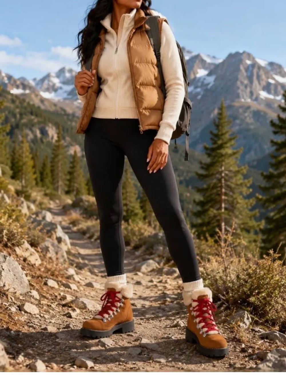 NEW J. Crew Nordic Shearling Leather Suede Hiking Winter Ankle Snow Boot